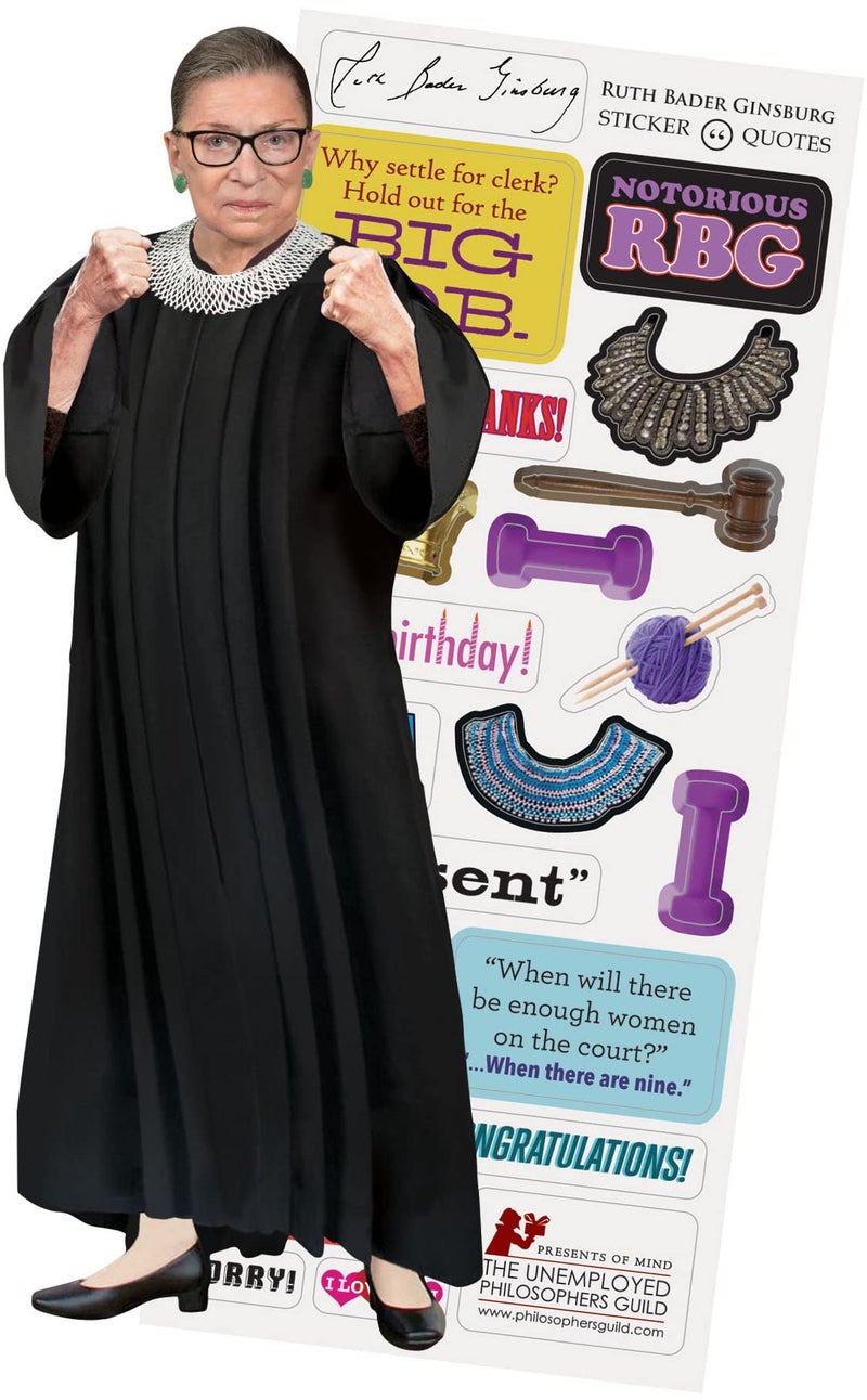 The Unemployed Philosophers Guild RBG Ruth Bader Ginsburg Quotable Notable - Greeting Card and Sticker Sheet - Envelope Included - Image 1